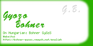 gyozo bohner business card