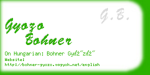 gyozo bohner business card